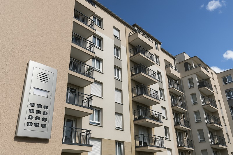 foto condominio e citofono condominiale
